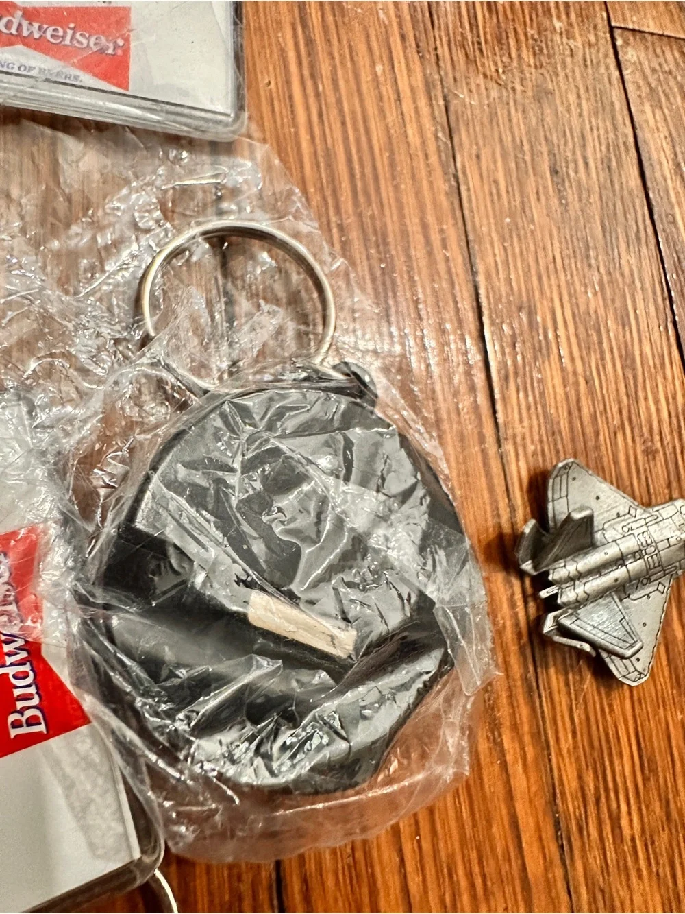 Vintage Assortment of 8 Budweiser Bud Lite Miller Lite Air Force Keychains